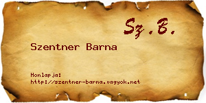 Szentner Barna névjegykártya